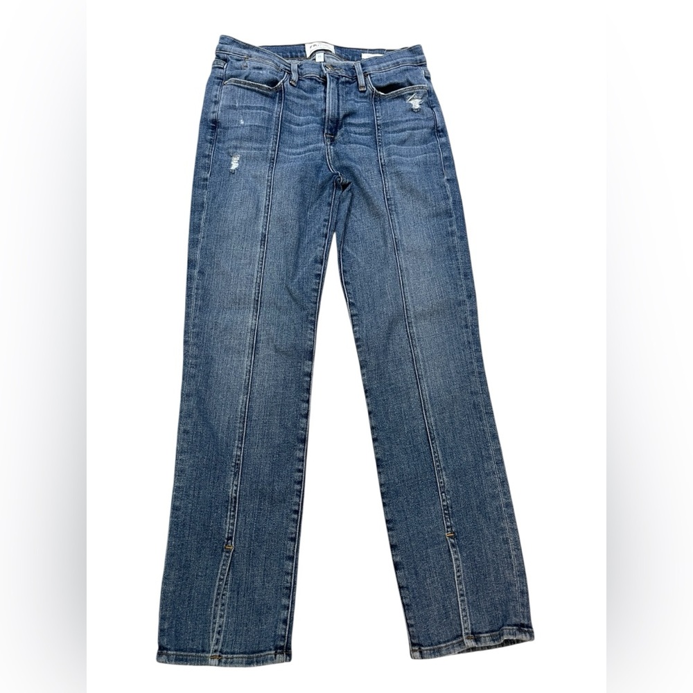 Frame Le High Straight Denim Straight Ankle Front Split Jeans Womens size 26